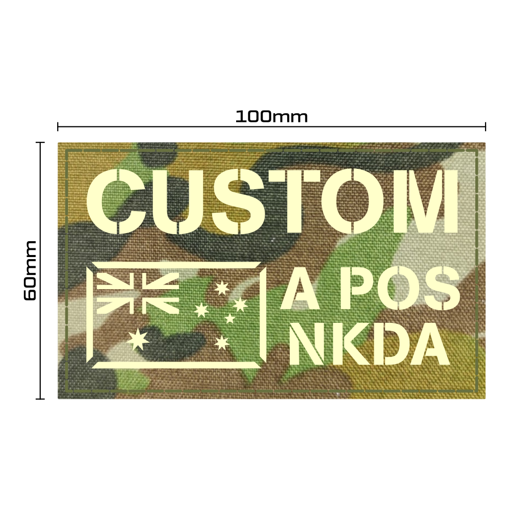 Customised Info Patch FLAG - Laser Cut IR