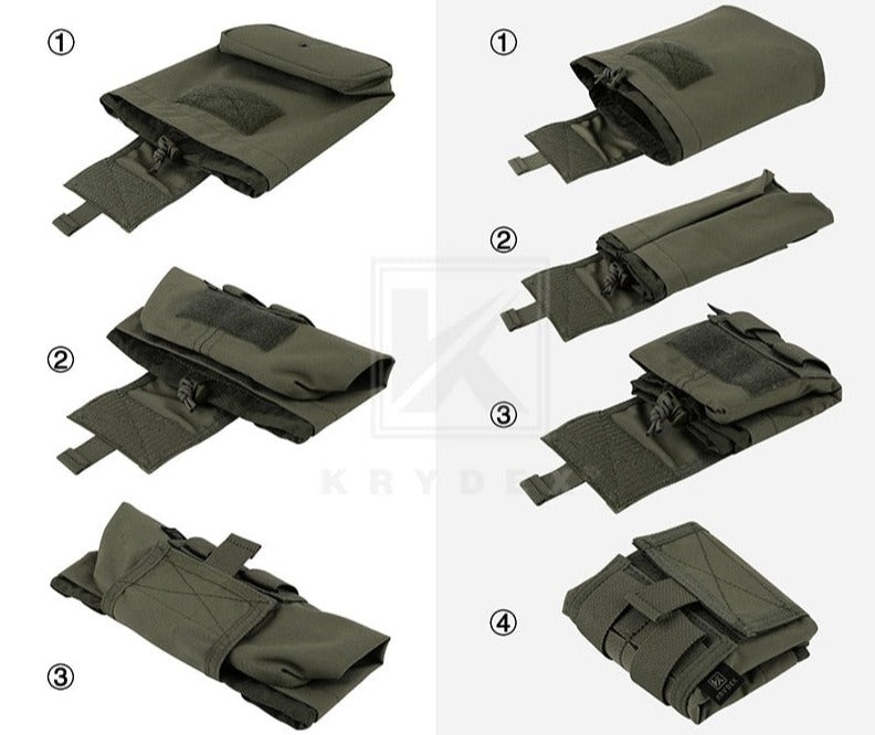 Foldable Roll-up Dump Recover Pouch