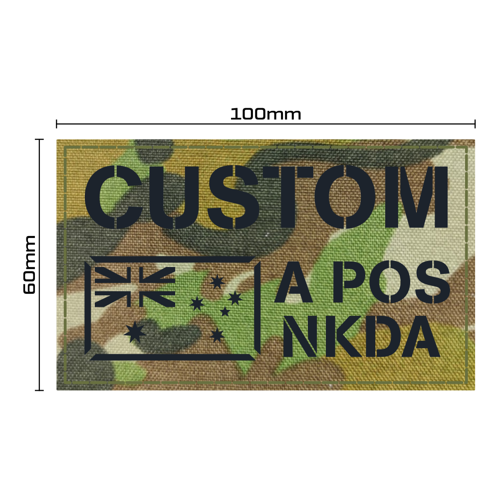 Customised Laser-cut Info Patch with ANF - 100x60mm