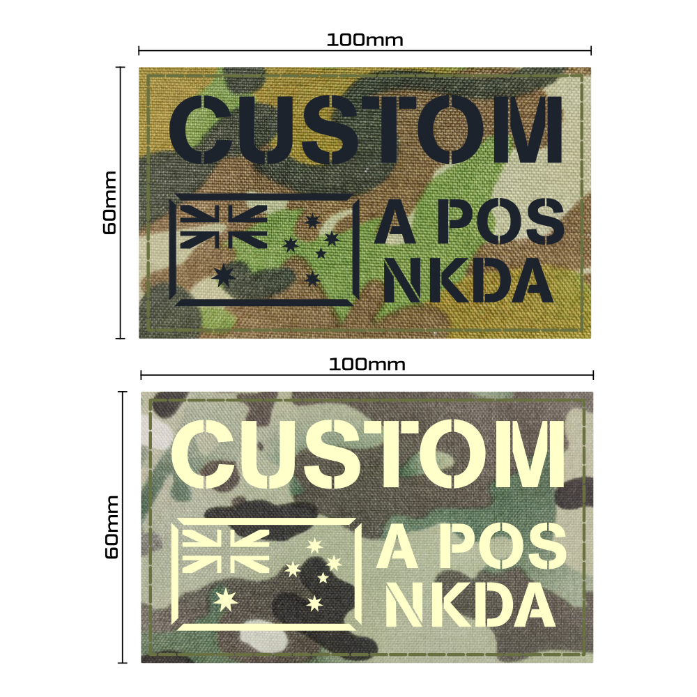 Customised Laser-cut Info Patch with ANF - 100x60mm