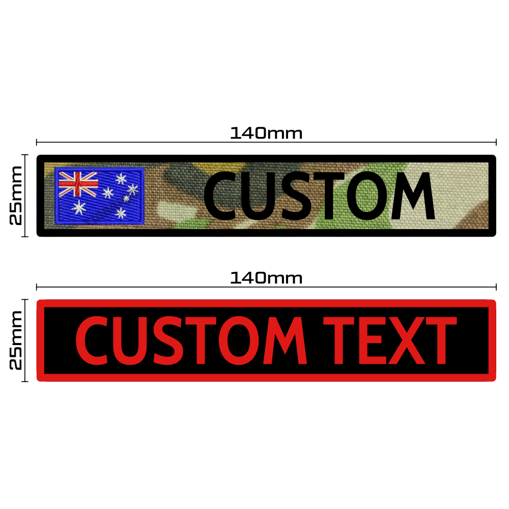 Customised Embroidery Name Patch - 140x25mm