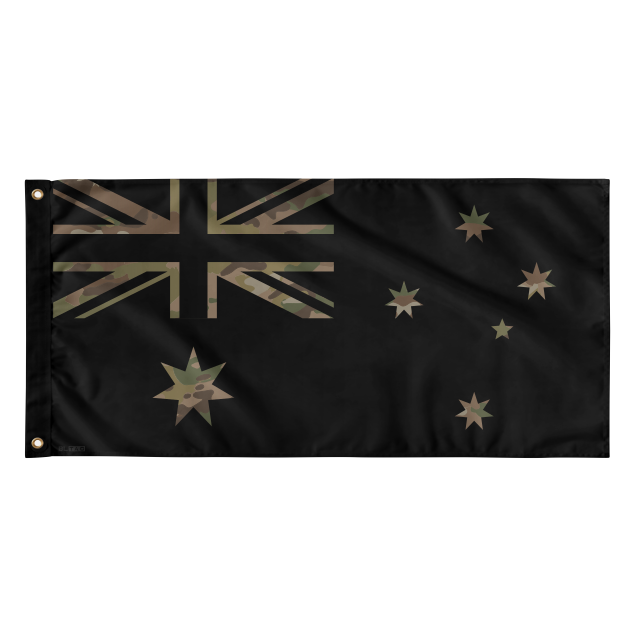 Australian Flag - MC on Black - BL TAC