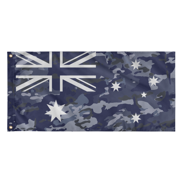 White / RAAF Camouflage Australian Flag | BL TAC