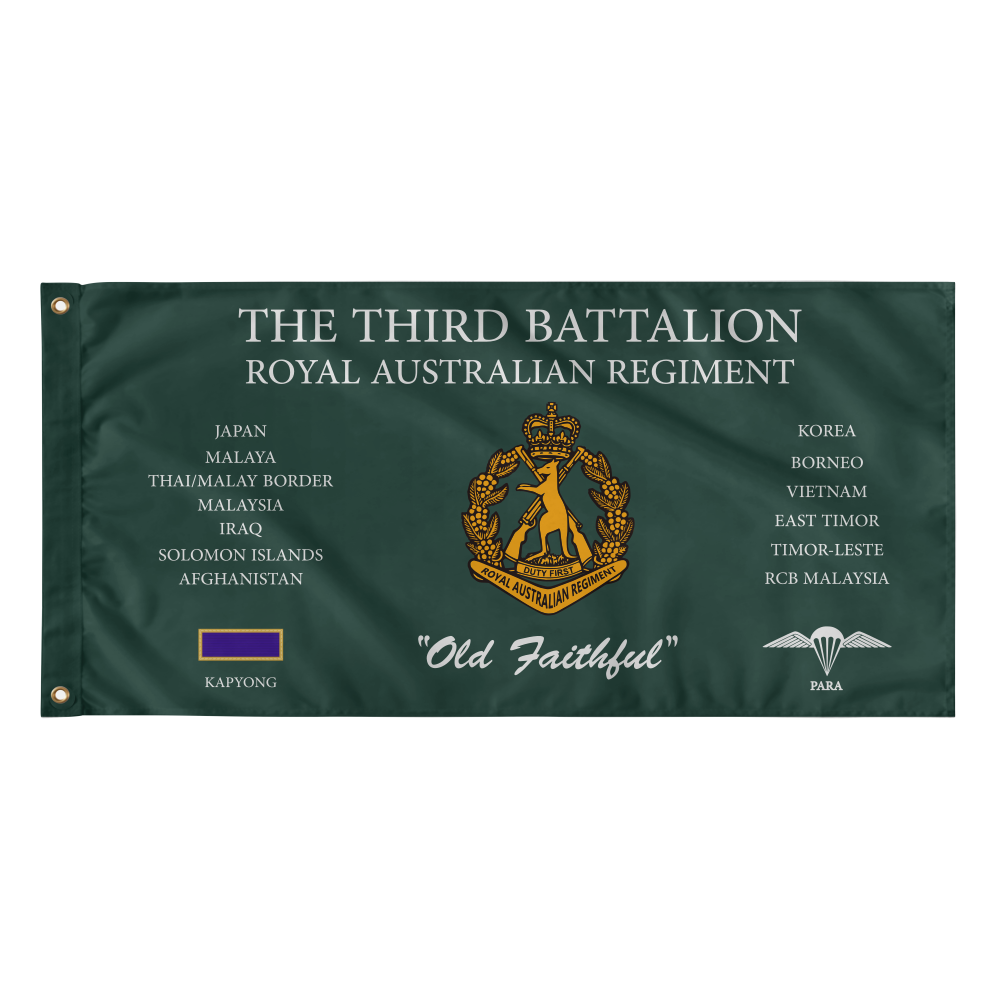 3 Royal Australian Regiment (RAR) 3rd Battalion Flag - BL TAC