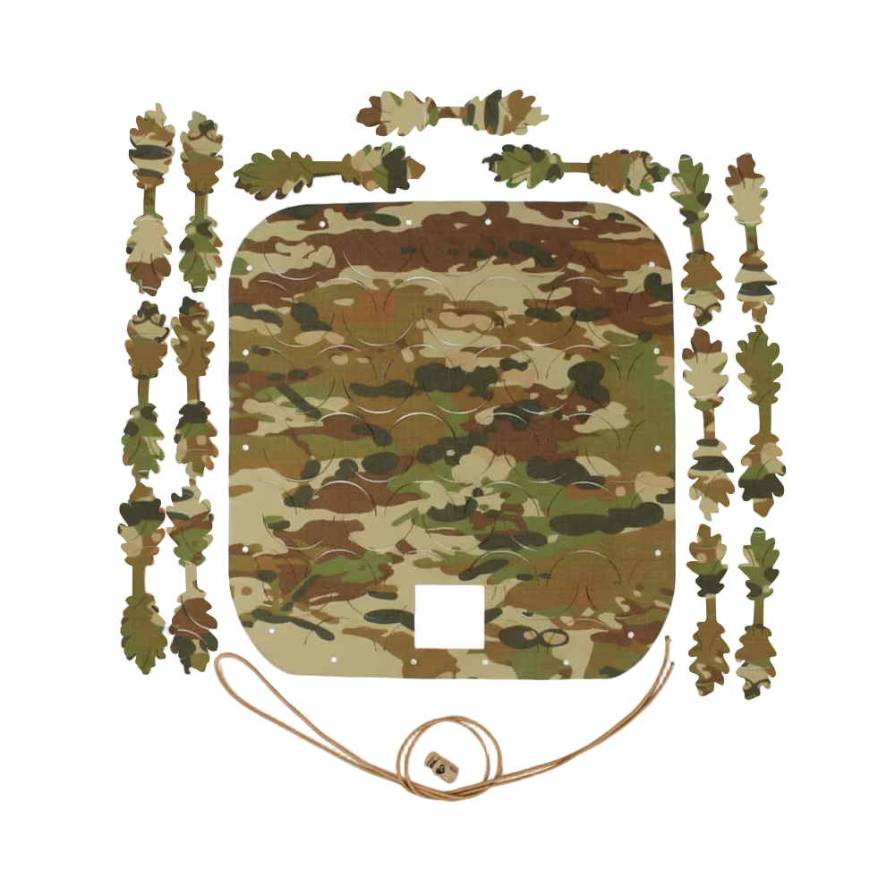 Australian Military Camouflage AMCU Helmet Scrim plus leaf cutouts 
