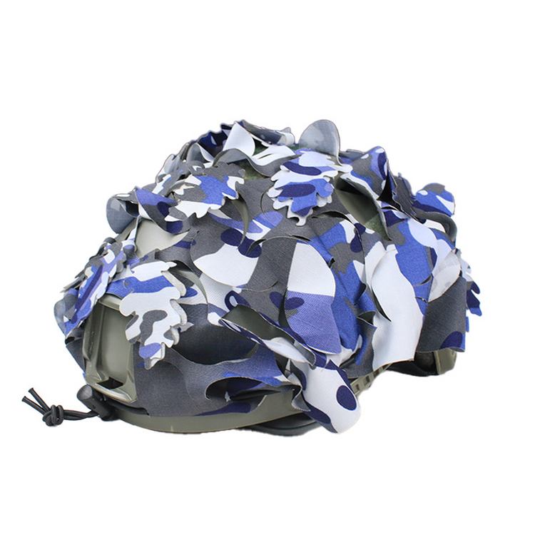 Australian Military Camouflage GPU Helmet Scrim plus leaf cutouts front