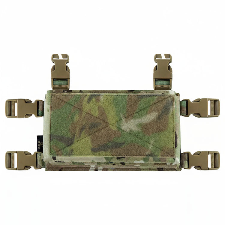 Camouflage tactical pouch on a white background