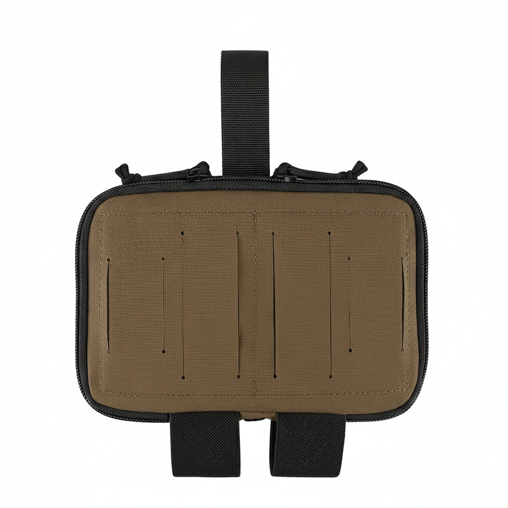 Kryptek Typhon pouch with black straps on a white background