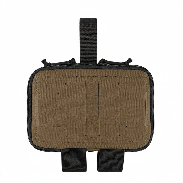 Kryptek Typhon pouch with black straps on a white background