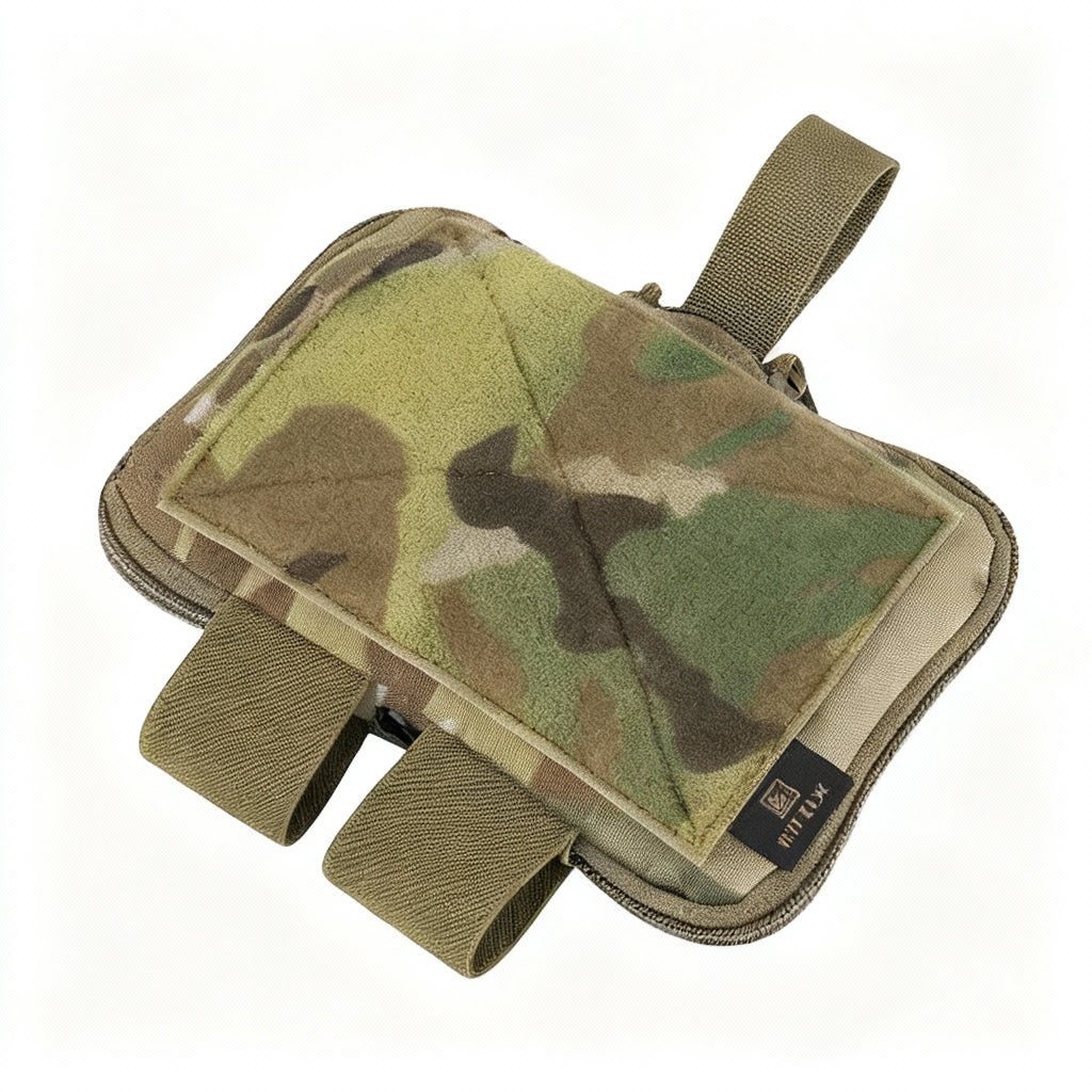 Camouflage pouch with Krydex logo on a white background