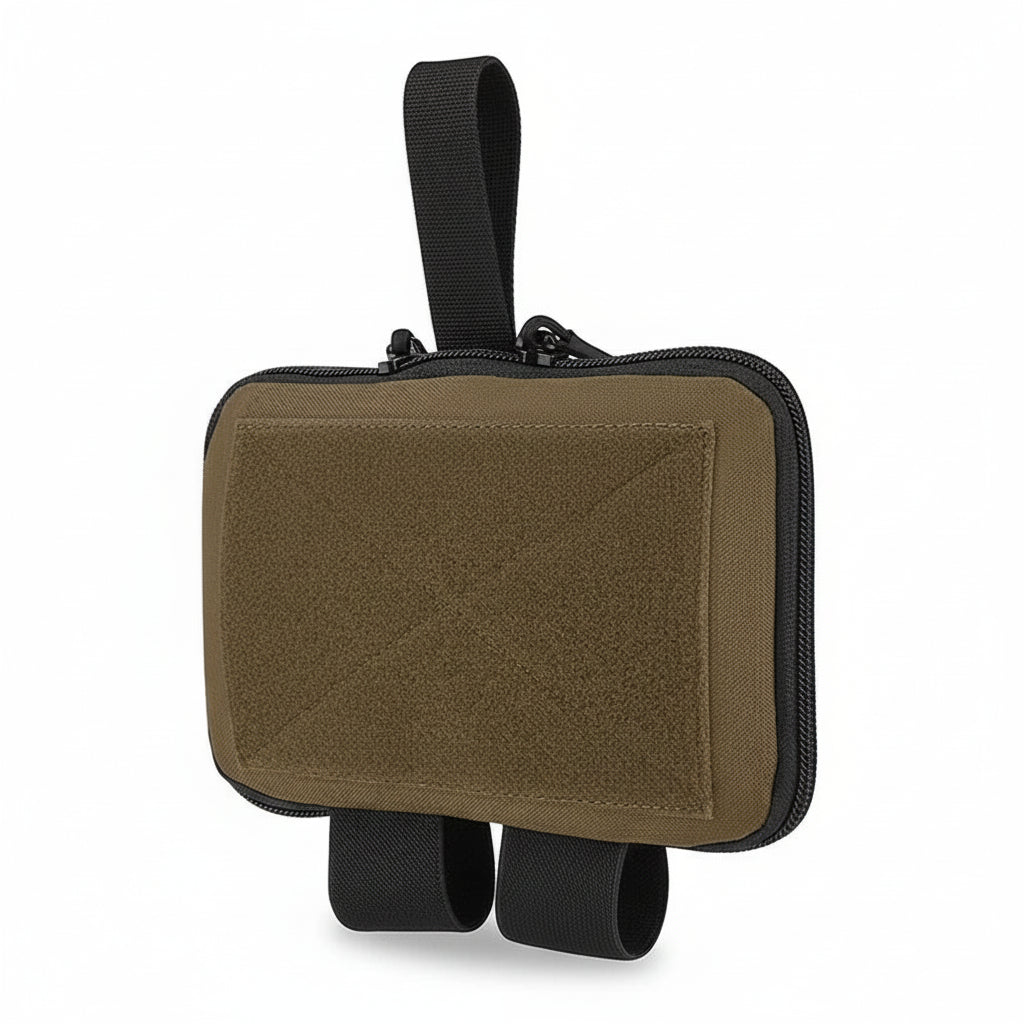 Brown tactical pouch with black straps on a white background, featuring Krydex branding.