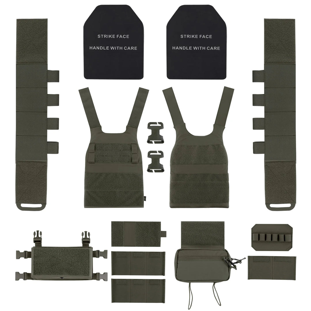 Low Vis Micro Chassis with Elastic Cummerbund and Drop Pouch