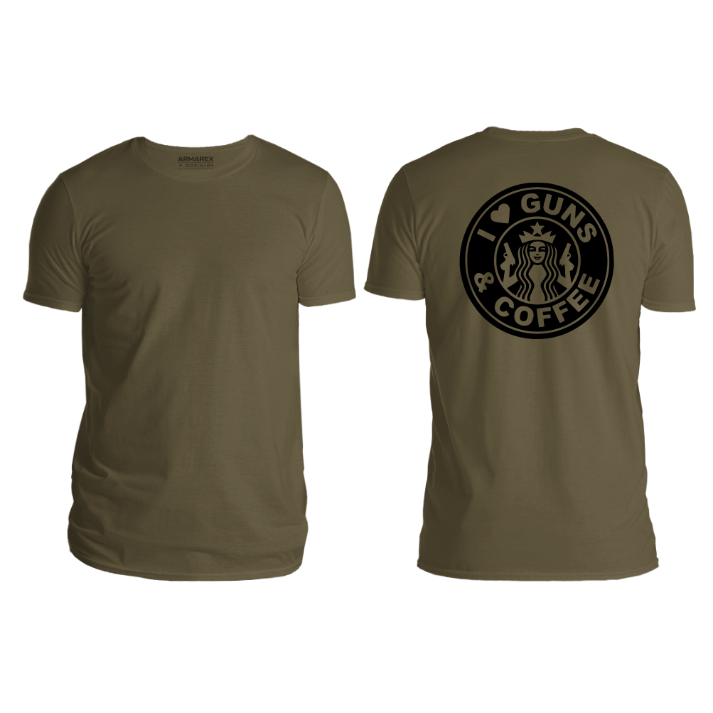 I Love Guns And Coffee Undershirt