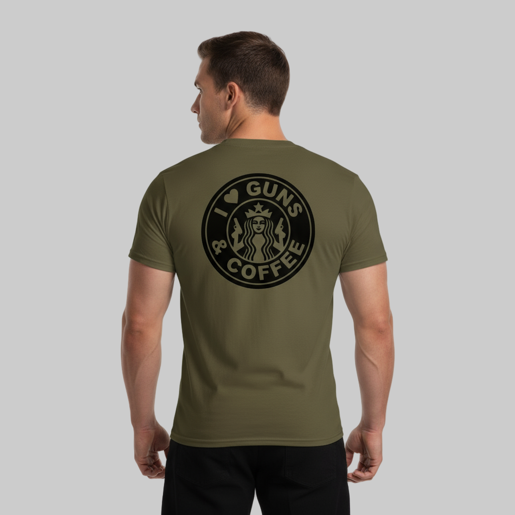 I Love Guns And Coffee Undershirt