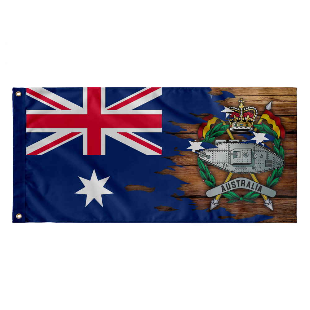 Australian Flag with RAAC Badge