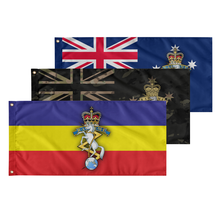 Royal Australian Electrical and Mechanical Engineers (RAEME) Badge Flags - BL TAC
