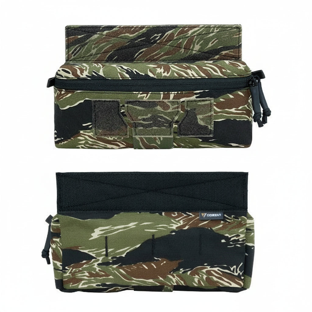 Camouflage pouch on a white background