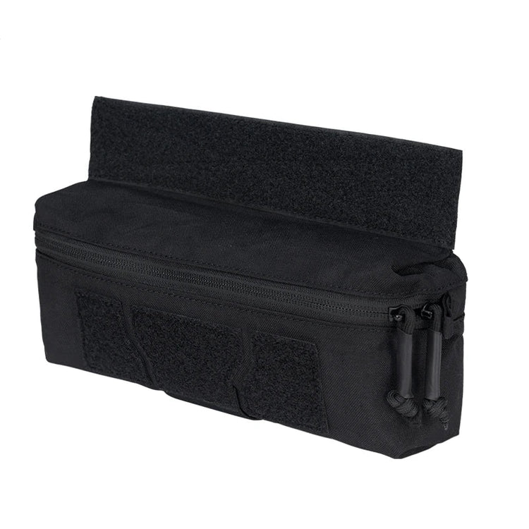 Black tactical pouch on a white background