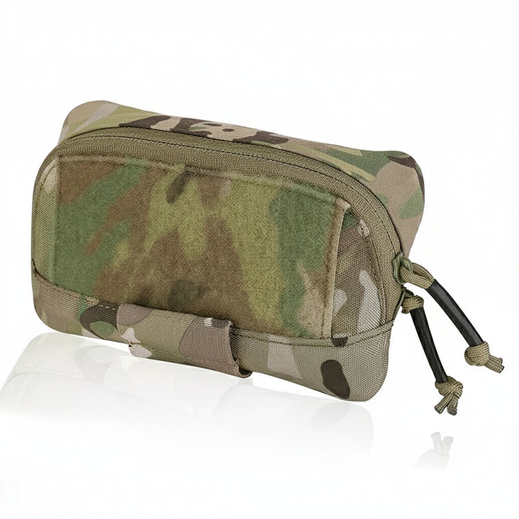 Camouflage pouch on a white background