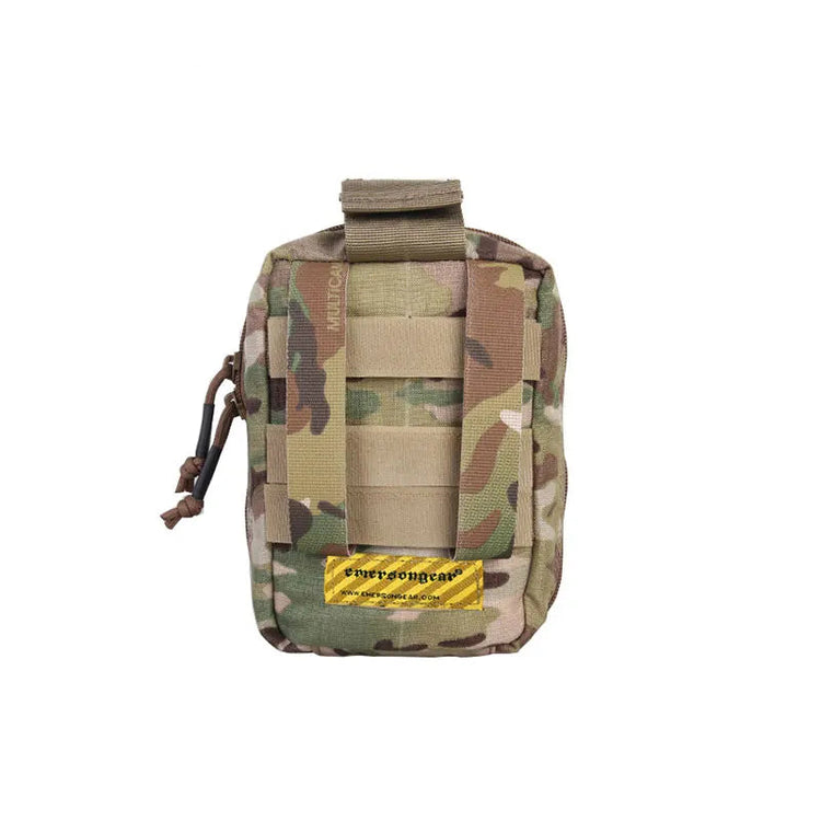 Camouflage tactical pouch on a white background