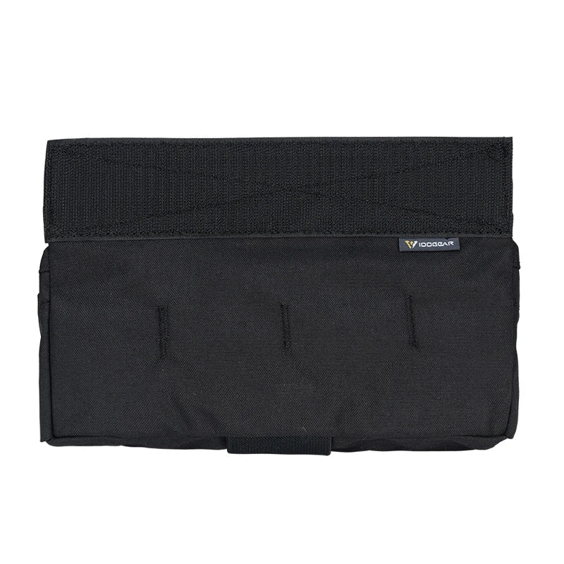 Black tactical pouch with on a white background