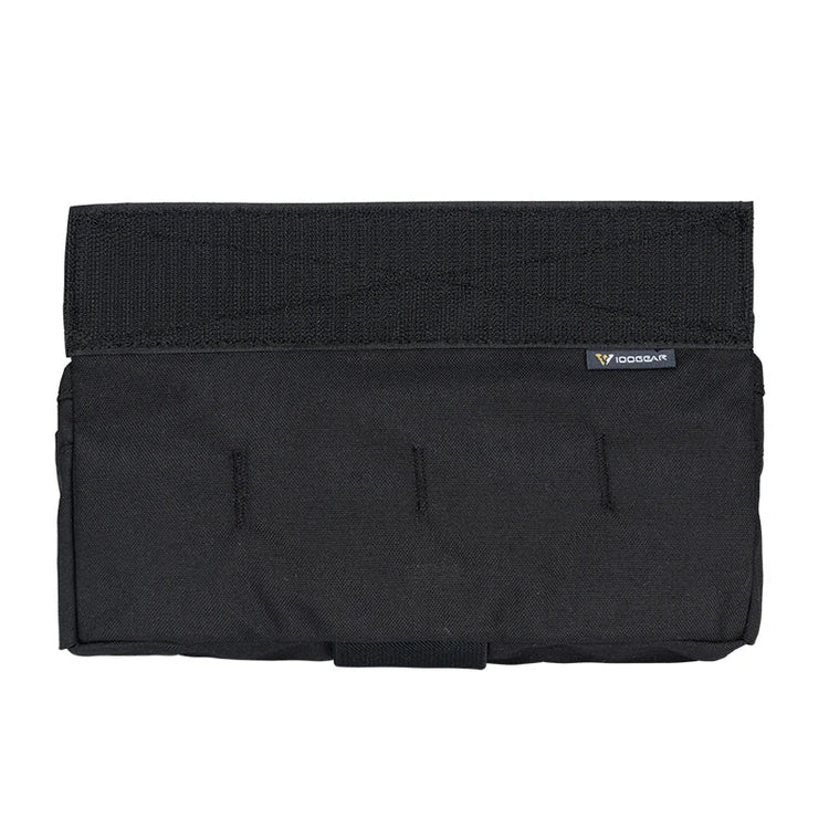 Black tactical pouch with on a white background