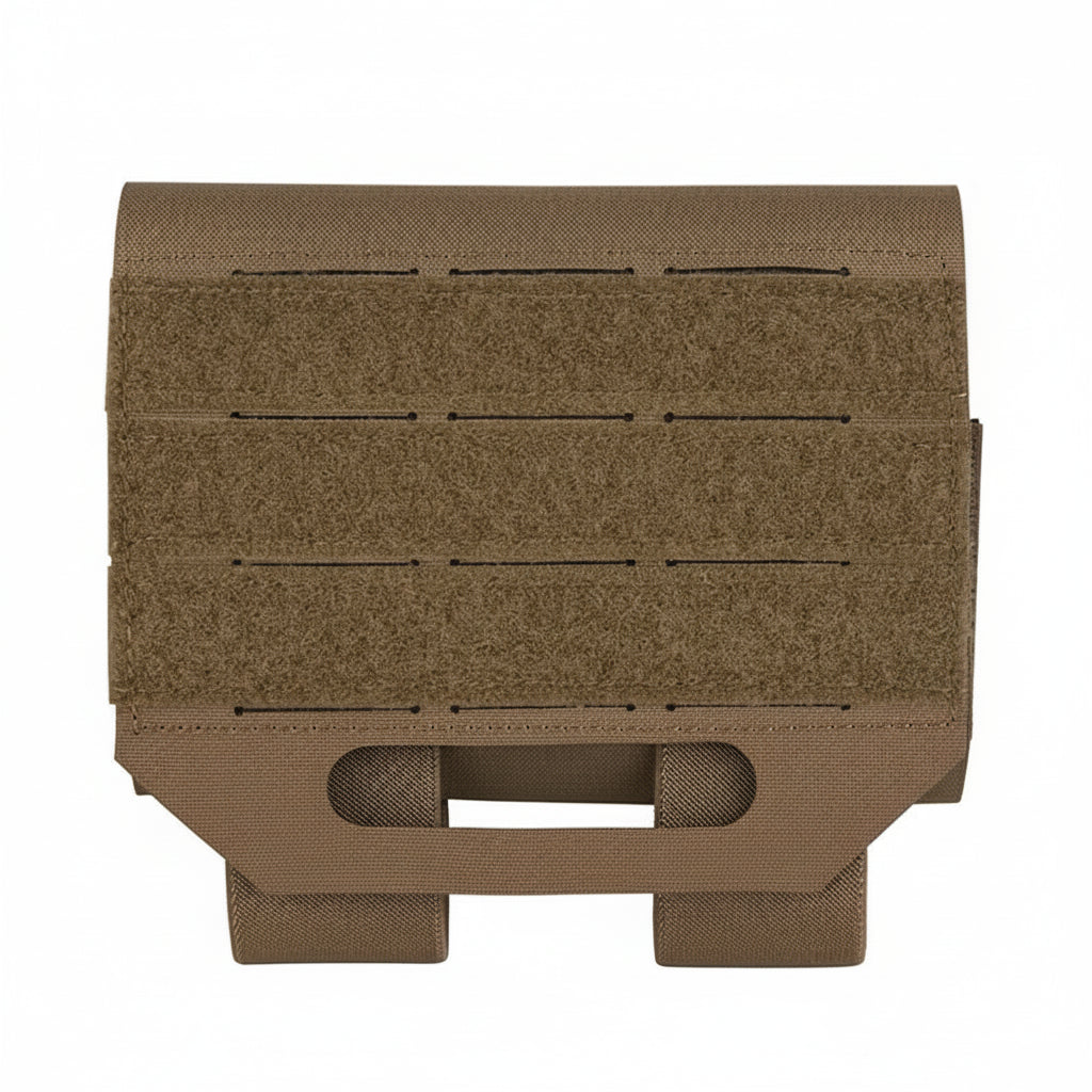 Brown tactical magazine pouch with Kryptek logo on a white background