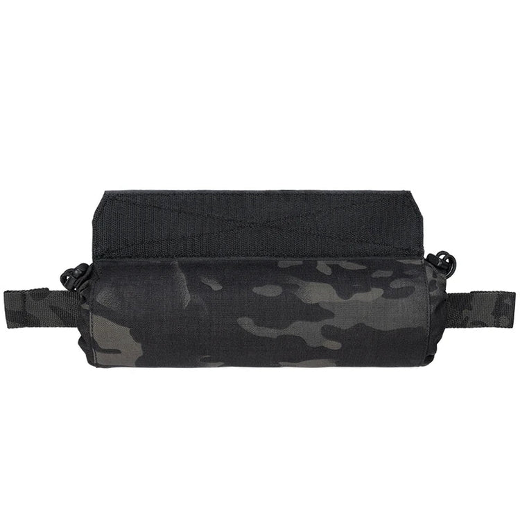 Black camouflage pouch on a white background
