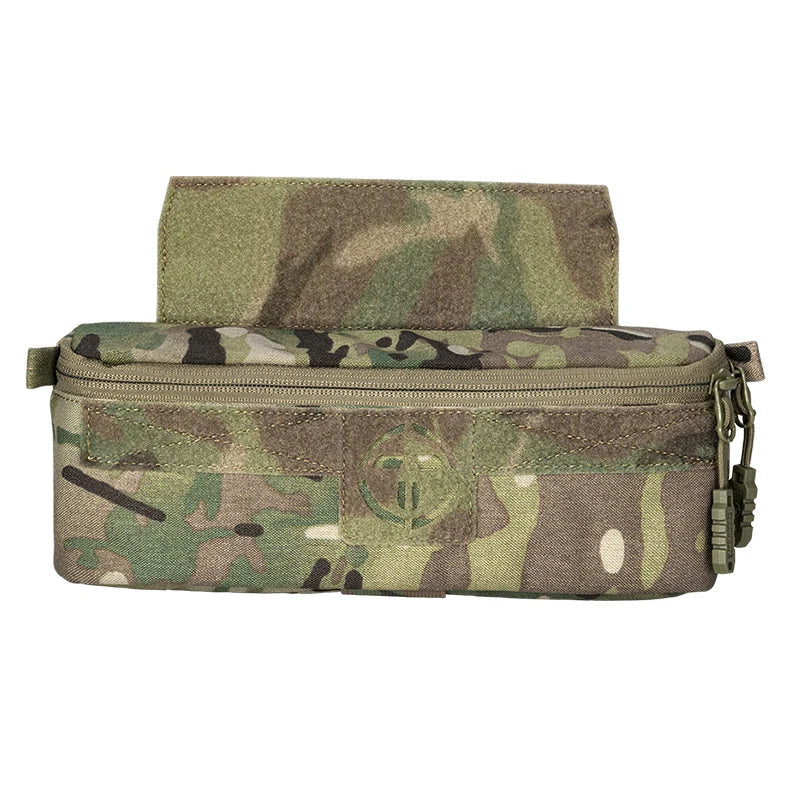 Camouflage pouch on a white background