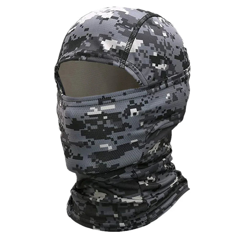 Digital camouflage balaclava on a white background 