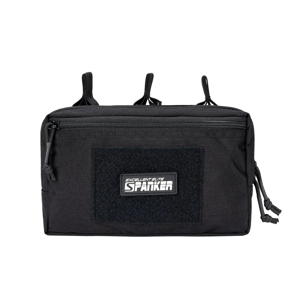 Black tactical pouch on a white background