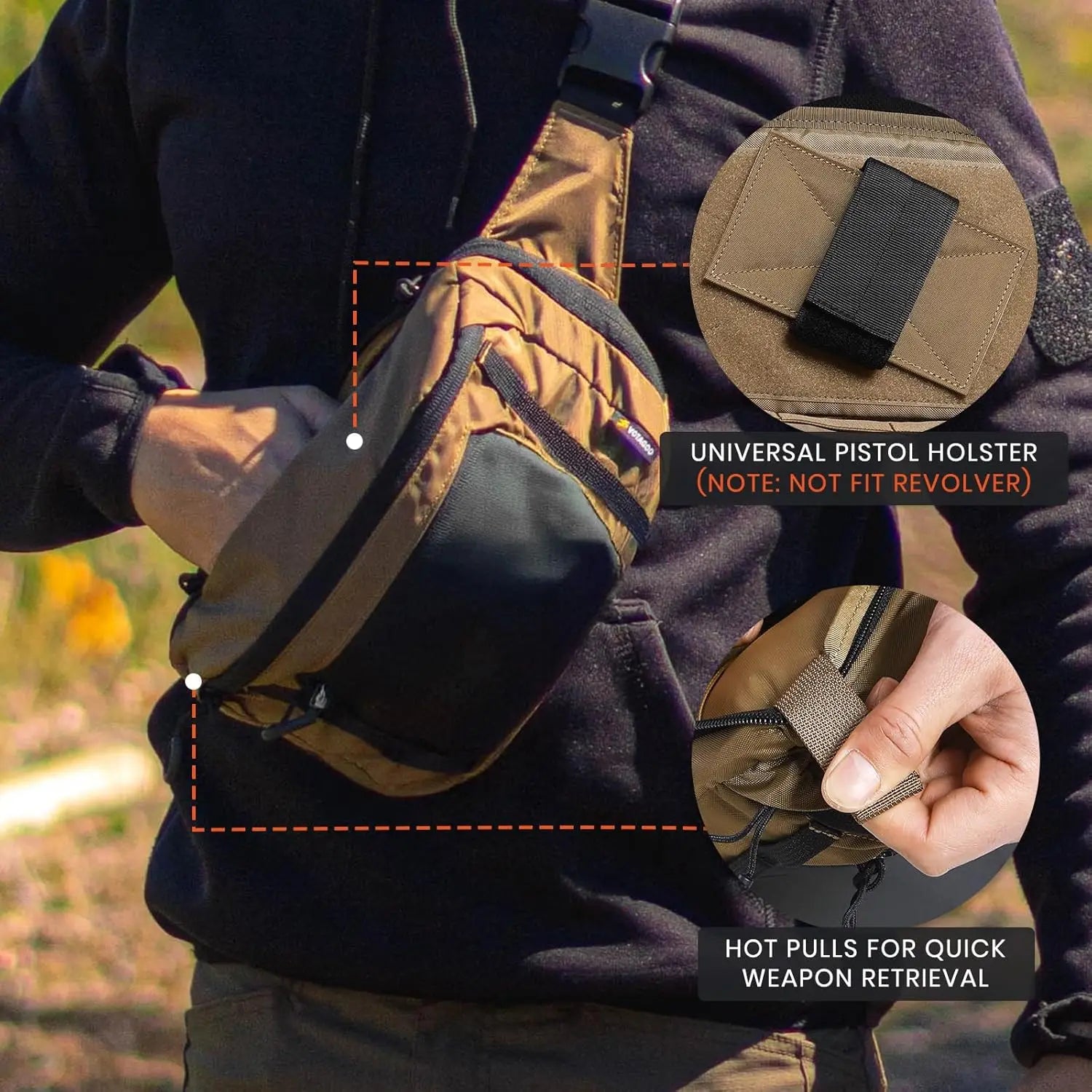 Concealed Carry Fanny Pack w/Adjustable Waist Belt - BL TAC