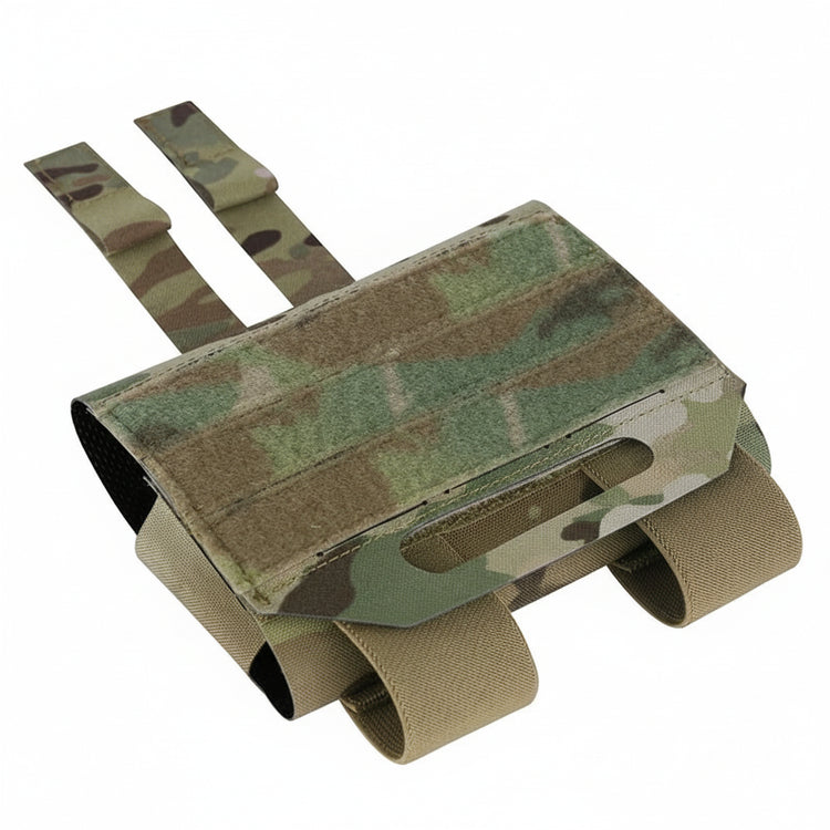 Camouflage tactical holster on a white background