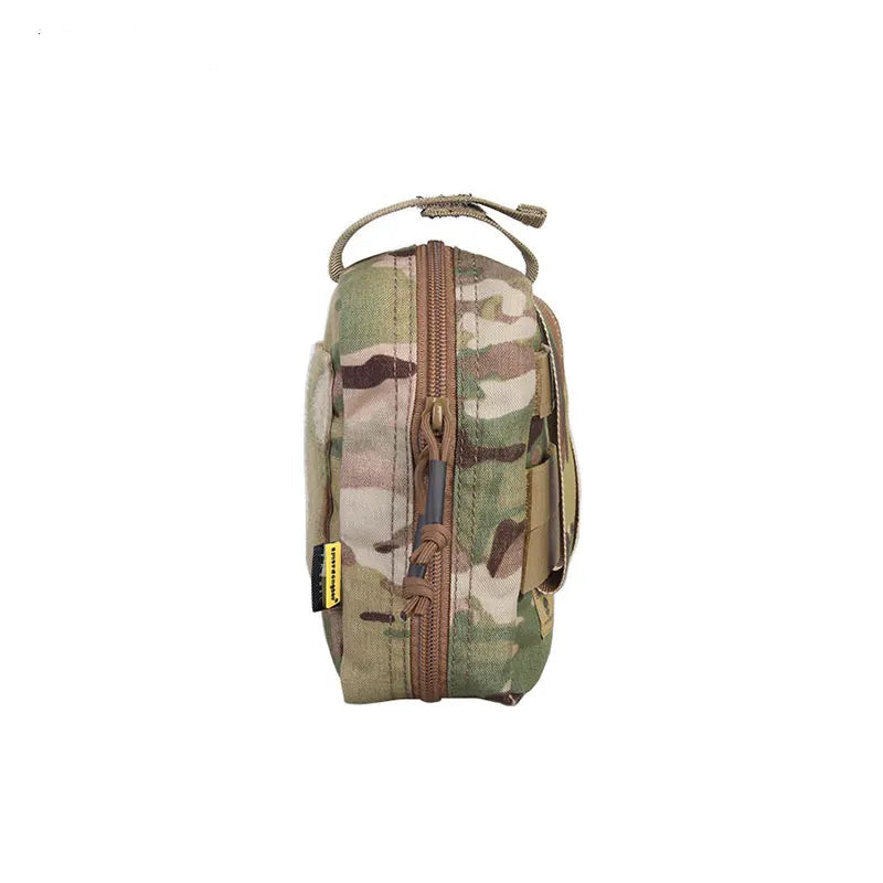 Camouflage tactical pouch on a white background