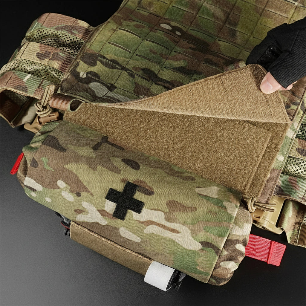 Multicam Camouflage Roll Up IFAK Pouch with IFAK medical pouch from BL TAC