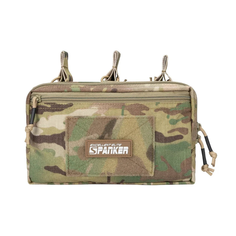 Camouflage pouch on a white background