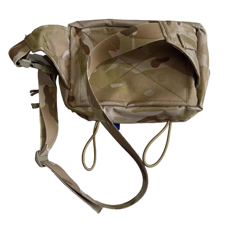 Multicam Arid Camouflage Crossbody Waist Bag Fanny Pack on a white background