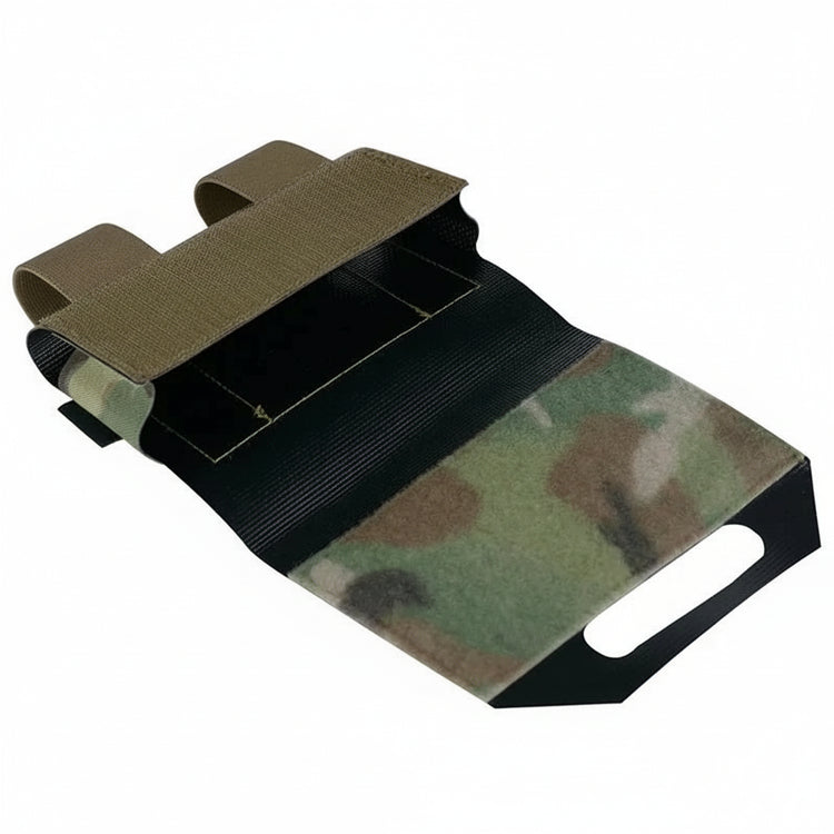 Camouflage magazine holder on a white background