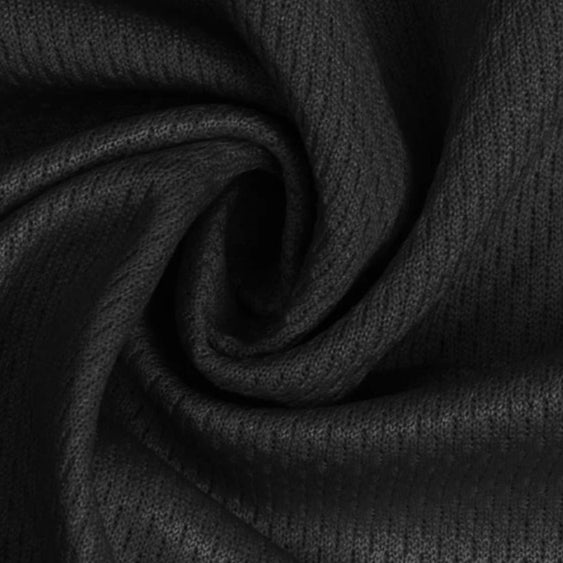 Close-up of black fabric with a textured pattern