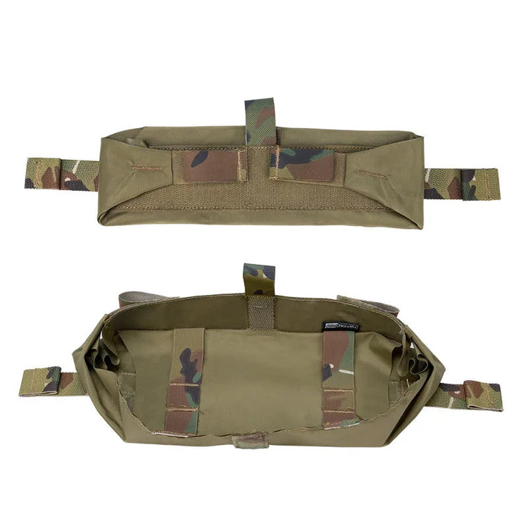 Tactical belt with camouflage pattern on a white background