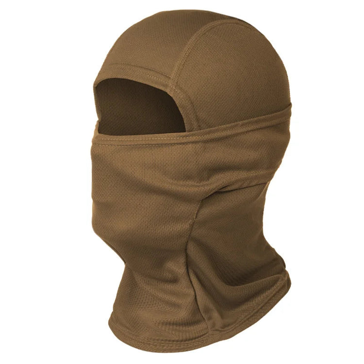 Brown balaclava on a white background