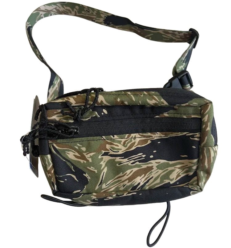 Tiger Camouflage-patterned Crossbody Waist Bag Fanny Pack with a strap on a white background