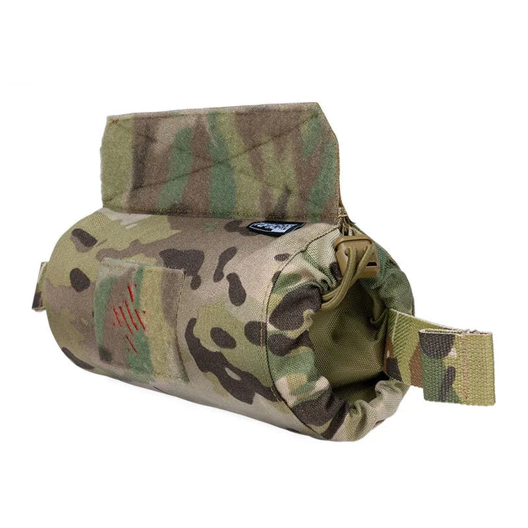 Camouflage pouch on a white background