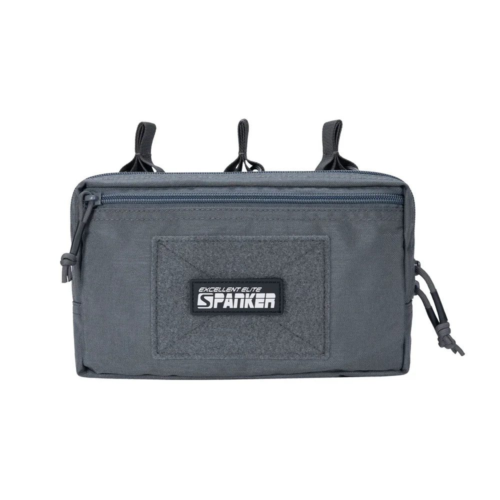 Gray tactical pouch on a white background