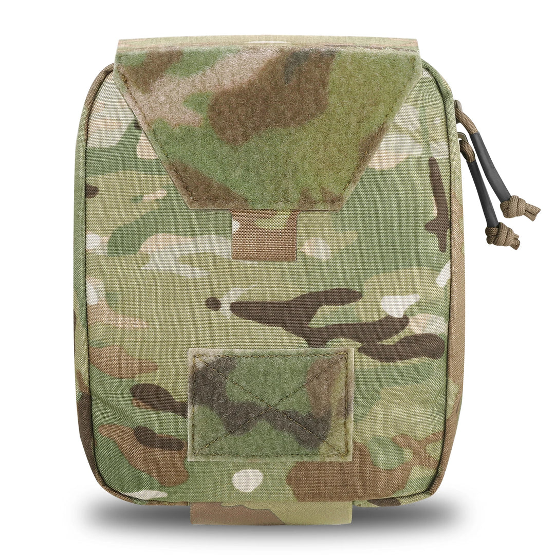 Camouflage pouch on a white background