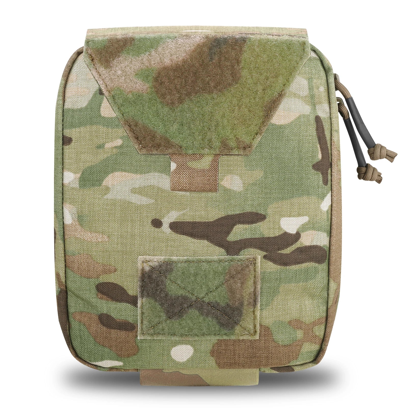 Camouflage pouch on a white background