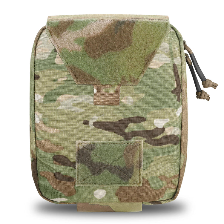 Camouflage pouch on a white background