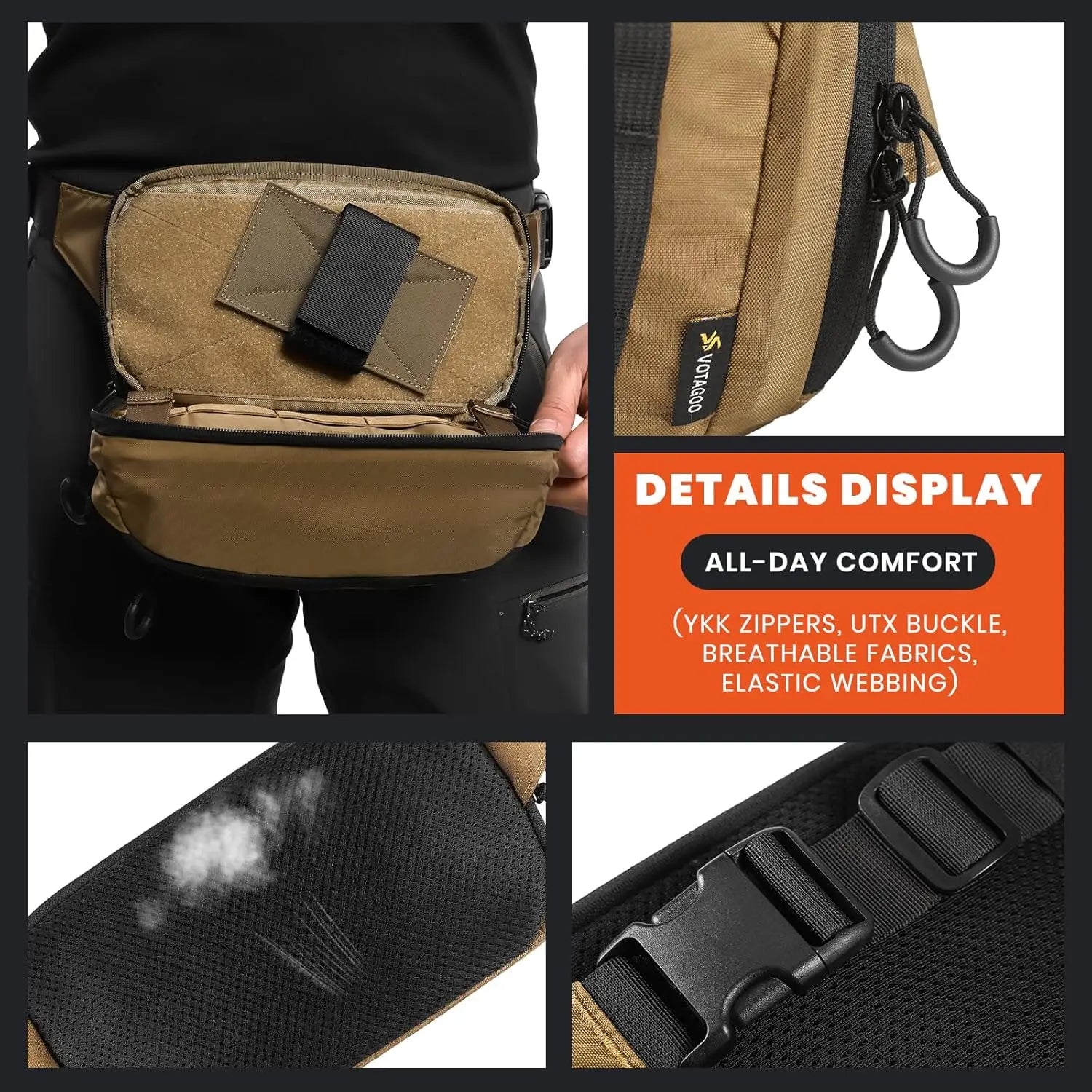 Concealed Carry Fanny Pack w/Adjustable Waist Belt - BL TAC
