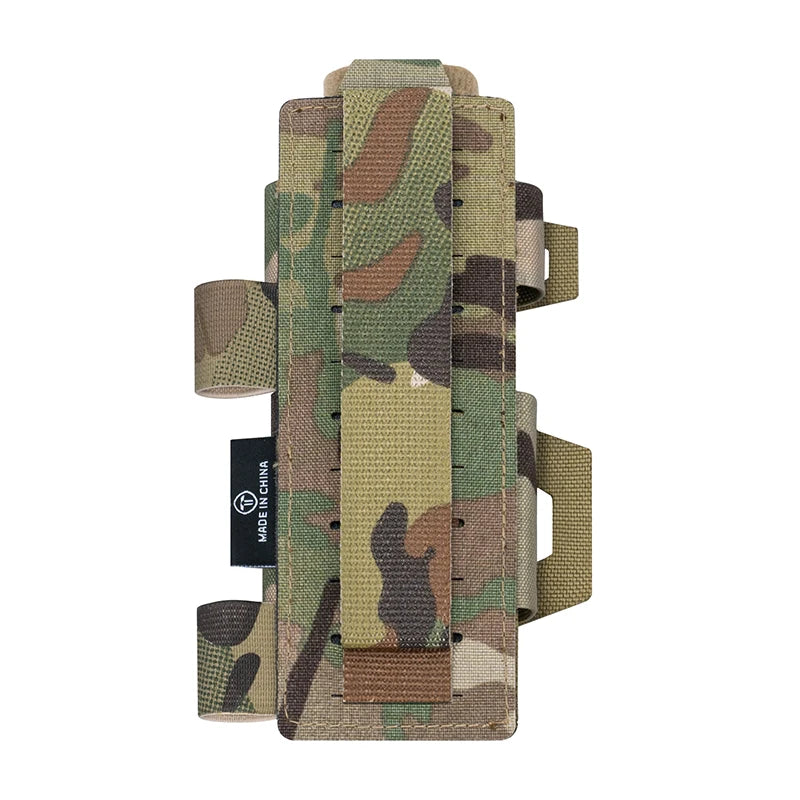 Camouflage tactical phone holster on a white background