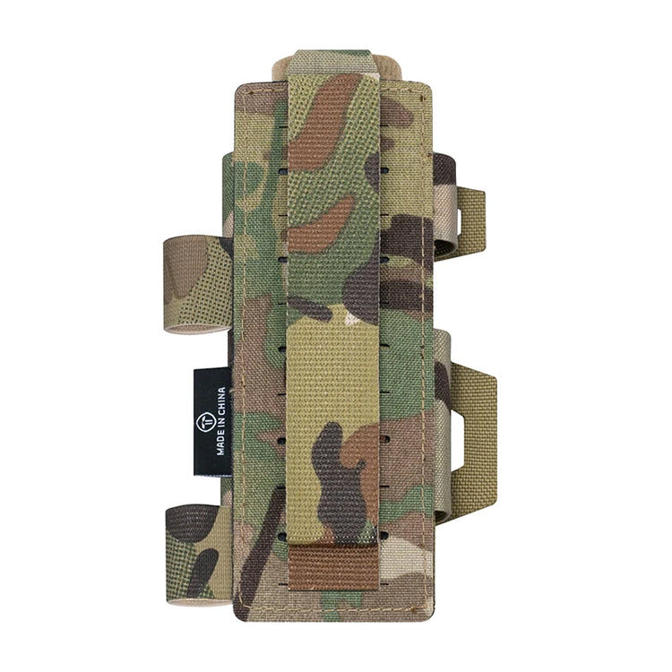 Camouflage tactical phone holster on a white background